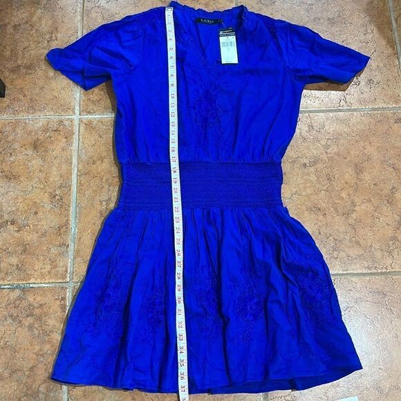 NWT Lauren Ralph Lauren Women's Ruffle Trimmed Dress Size 8 - Picture 14 of 16